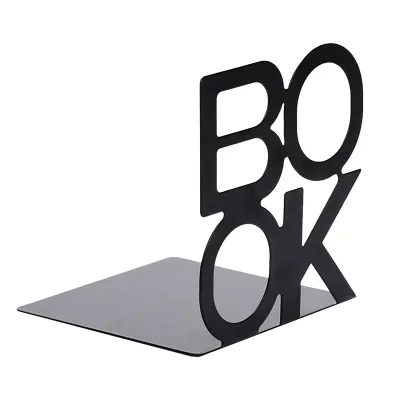 1 PC เหล็ก Bookends หนังสือสนับสนุนสําหรับ Home Office และ Library Non SLIP Rack ผู้ถือเครื่องเขียนโรงเรียนอุปกรณ์เสริม