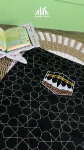 Sajadah Travel Motif Kiswah Free Mika Sajadah Traveling Pouch Souvenir Umroh Haji Sajadah travel Lipat souvenir sajadah premium