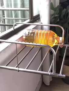 Stainless Steel Extendable Clothes Rack Towel Hanger   Drying Rack   Balcony Laundry Rack 晾衣架