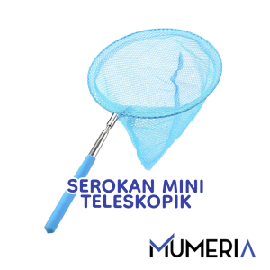 Jaring Serokan Seseran 85 cm Aluminium Lamit Tanggok Pancing Ikan Mini Lipat Bulat Aquarium Warna Gagang Telescopic Rounded Fishing Net Scoop