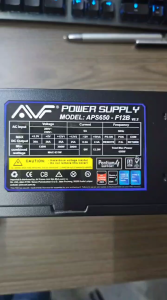 AVF Extreme Power 650W Power Supply APS650 for GTX750 GTX950 RX560 or similar (APS650-F12B)