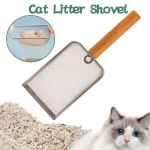 Cat Litter Scoop Shovel Stainless Steel Cat Litter Scoop Pet Poop Scooper with Handle for Pet Litter Box Cleaning