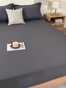 ผ้าปูที่นอน ผ้าคลุมเตียง บบคลุมรัดมุม ชุดผ้าปูที่นอน ผ้ารองกันเปื้อนที่นอน  สีลูกกวาด