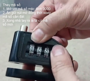 Khóa số đĩa xe máy thế hệ mới KD02 không cần chìa khóa làm bằng hợp kim chắc chắn với 4 mã số thay đổi được