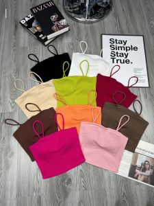 (HÀNG ĐẸP CO GIÃN 4 CHIỀU) ÁO ỐNG 2 DÂY CÓ MÚT NGỰC ÔM DÁNG BODY THUN COTTON BORIP LOẠI 1 FREESIZE <55KG