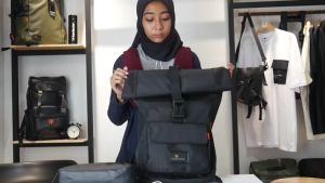 THUNDER BLACK |ManNeedMe x URBAN| Tas Ransel Punggung Pria Tas Backpack