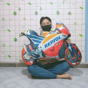 Đồ chơi mô hình Xe moto Suzuki bằng bông Gấu bông Xe máy dùng làm gối cho bé trai