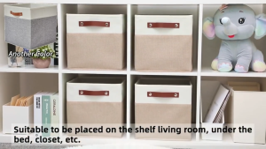 Foldable Clothes Storage Box Large Capacity Clothes Storage Box Cotton and Linen Drawer Organizer Box