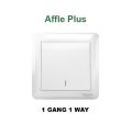 SCHNEIDER AFFLE PLUS 1 GANG 1 WAY SWITCH SIRIM CERTIFIED suis lampu 1g. 