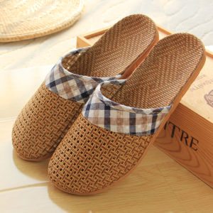 Summer All Year Round Rattan Shoes Straw Mat Support Indoor Floor Mute Mens Womens Home For Home Japanese Closed Toe Sandals