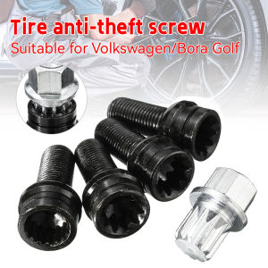 5Pcs M14*1.5MM Anti-Theft Wheel Bolt Lock Lug Nut Compatible For Audi VW Golf Jetta Beetle Passat Car Wheel Screws Accessories
