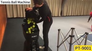 【New arrivals】Pusun PT-9001 Portable Intelligent Automatic Tennis Ball Machine APP Remote Control