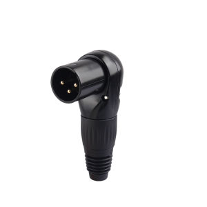 XLR Connector 3pin XLR Microphone MIC Male Plug Female Jack Adapter 90 Degree Wire Connector for Speaker Systems