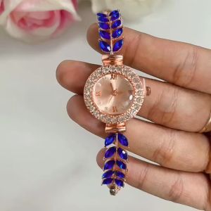 Jam Analog Tali Serut Permata: Model Rantai Serut Terbaru