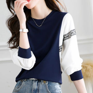 High-end Design Womens Long Sleeve Hoodless Sweatshirt