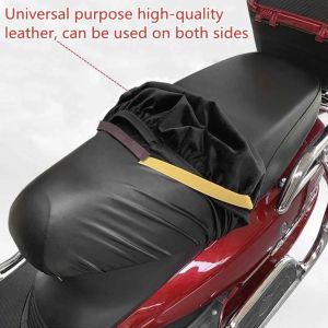 Motorcycle Seat Cover Elastic PU Leather Motorbike Seat Protector Cushion Waterproof Sunscreen Seat Cover Motorcycle Accessories