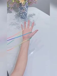 Chinese Popular Games Rainbow Color Rope Finger Classic Rope Thread Toys Puzzle Games Create Toy Supplies
