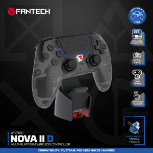Fantech | FANTECH NOVA IID WGP16D Wireless Gamepad for PS5 Built-in Gyro Sensor and Speaker Hall Joystick and Trigger Game Controller