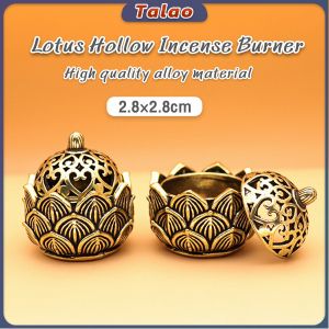 Talao Lotus Hollow Incense Burner Mini Alloy Incense Stick Holder Backflow Insenso Incense Burner