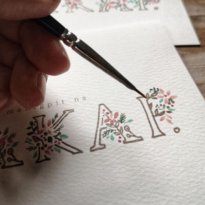 Mahigpit na Yakap - Pasko edition handpainted Christmas card