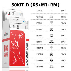 CNC | STIGMA 50PCS Mixed Professional Tattoo Cartridge Needles with Membrane Safety Cartridges Disposable Tattoo Needle