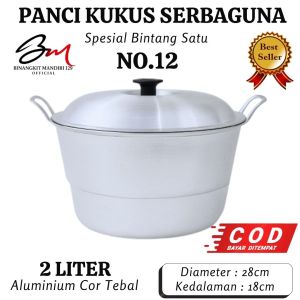 panci serbaguna panci sarangan No.15 aluminium cor tebal anti lengket
