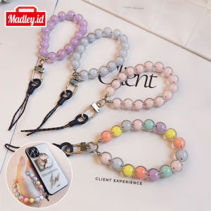 MAdley Phone Straps Gantungan Korean Chain Rantai manik Warna Warni Ponsel Cantik KEY18