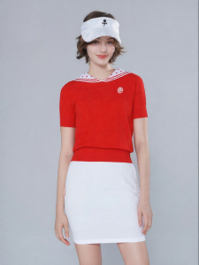 CASTELBAJAC GOLF | Vintage Dots Lightweight Knit Short Sleeve Golf Womens Apparel