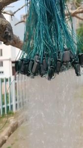 25m Jaring memancing jaring melekit jaring dawai jaring gantung tiga lapisan jaring terapung jalur putih lapisan tunggal jaring dawai ikan kecil ikan kap crucian ikan mas perak ikan kap tergantung jaring tenggelam