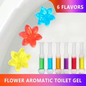【14 Flower】Magic Toilet Flower Gel Cleaner Pump Toilet Gel 马桶洁净小花洁厕灵 Mangkuk Tandas Sabun Aroma Deodorant【Home2u】