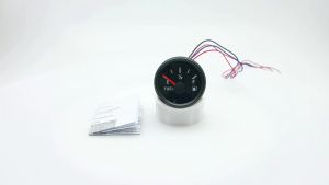 0-190 Ohm Fuel Float Level Sensor+52MM Fuel Level Gauge 8 Color Light Waterproof Pointer Oil Tank Meter Car Boat Marine 12V 24V