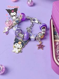 Sanrio Pandora Bracelet Beaded Bracelet Kids Set Kuromi Cinnamoroll Melod Diy Girl Gift Beaded Toy Children Jewelry Gift
