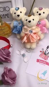 LE Mini 10 PCS Plus Plush Valentines Day Wedding Doll Toy Decoration Hard foam Bouquet Bear Kid Toys Small Teddy Bear Plush Doll