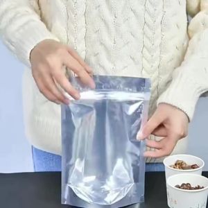 50-100 pcs Half Silver Aluminum Stand Up Pouch: A Versatile Food Storage Solution