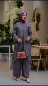 Ekslusif Raya set tunik | Setelan pesta brokat etnik