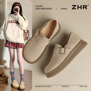 Womens Birkfoot Shoes Spring 2025 New Thick Bottom Heightening Casual Single Shoes Two-Way Wear Soft Bottom Match Skirt Slip-On Loafers