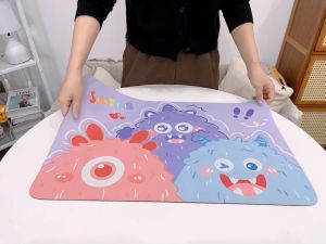 product: พรมห้องน้ำแห้งเร็ว ลายการ์ตูนสด พรมเช็ดเท้า พรมห้องน้ำกันลื่น ซึมซับน้ำดี 40x60cm