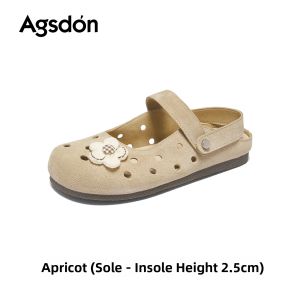 Agsdon | Thick-soled Open-toe Half Clog Sandals