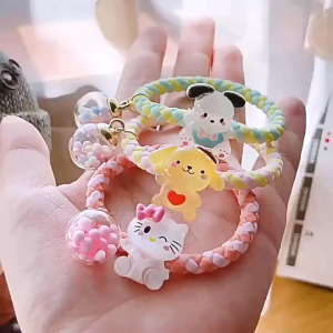 Sanrio Hair Rope Cute Cartoon Hair Tie Accessories Women Kids Pengikat Rambut Sanrio Kartun Comel Wanita Kanak-Kanak