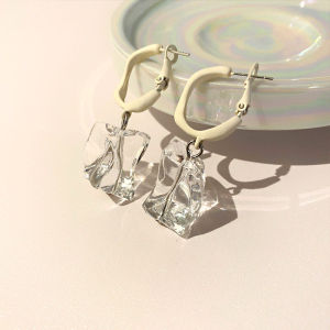 Hoa Tai Acrylic Pha Lê Trong Suốt Cho Nữ Hoa Tai Kim Bạc Thời Trang Phong Cách Hàn Quốc Mới 2025 Hoa Tai Thanh Lịch