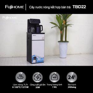 Cây nước nóng lạnh bàn trà nhập khẩu FUJIHOME TBD22 Điều khiển từ xa - Màn hình cảm ứng - Cài đặt nhiệt độ nước nóng - Bảo hành điện tử toàn quốc 24 tháng