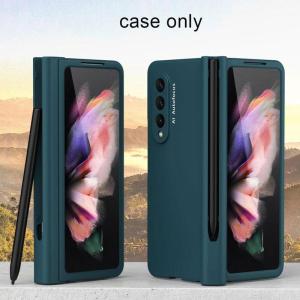 Compatible Transparent Case for Samsung Z Fold 5 Case Clear with S Pen Hinge Full Protection Phone Case for Samsung Galaxy Z FOLD 5 FOLD5 Z FOLD4 Z FOLD 4 Z Fold 3 Z Fold3 5G Build-in HD Tempered Glass Protector come with S Pen & S Pen Slot Candy Color