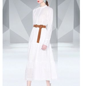 TM 58200 Dress Alveya embroidered cotton tiered maxi dress katbol import