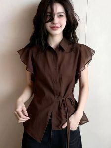 AIYITI | French Style Short Sleeve Shirt Large Size