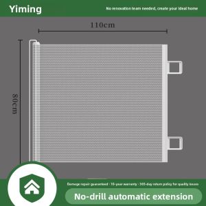 YIMING | Pet Barrier Fence Auto-Extend No-Drill Indoor Stair Gate