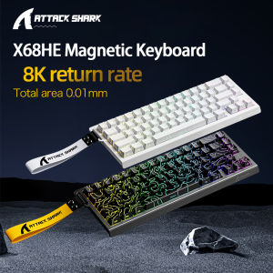 ATTACK SHARK | Magnetic Switch Keyboard ATTACK SHARK X68HE X68PRO HE and FREEWOLF F68 Wired F68Pro Wireless for Pro Gaming 0.01mm Rapid Trigg