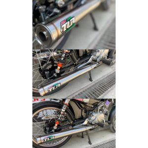 Full system knalpot standar bobok Honda win100 Stanlis TLR factory Muffler