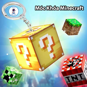 Móc Khóa Minecraft Phát Sáng Khối Block Lucky | TNT | Đuốc Có Đèn LED Đồ Chơi Móc Khóa Cho Bé