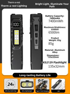Portable Tactical High-Power Flashlight