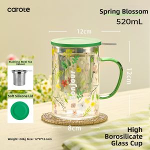 CAROTE | Tea Infuser High Aesthetic Value Glass Cup